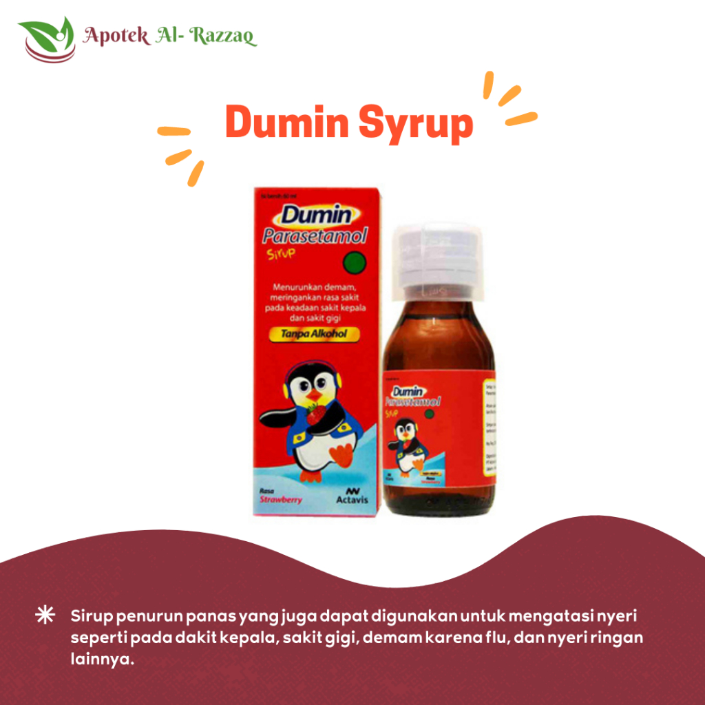 Jual Dumin Syrup Ml Pereda Nyeri Dan Penurun Demam Rasa