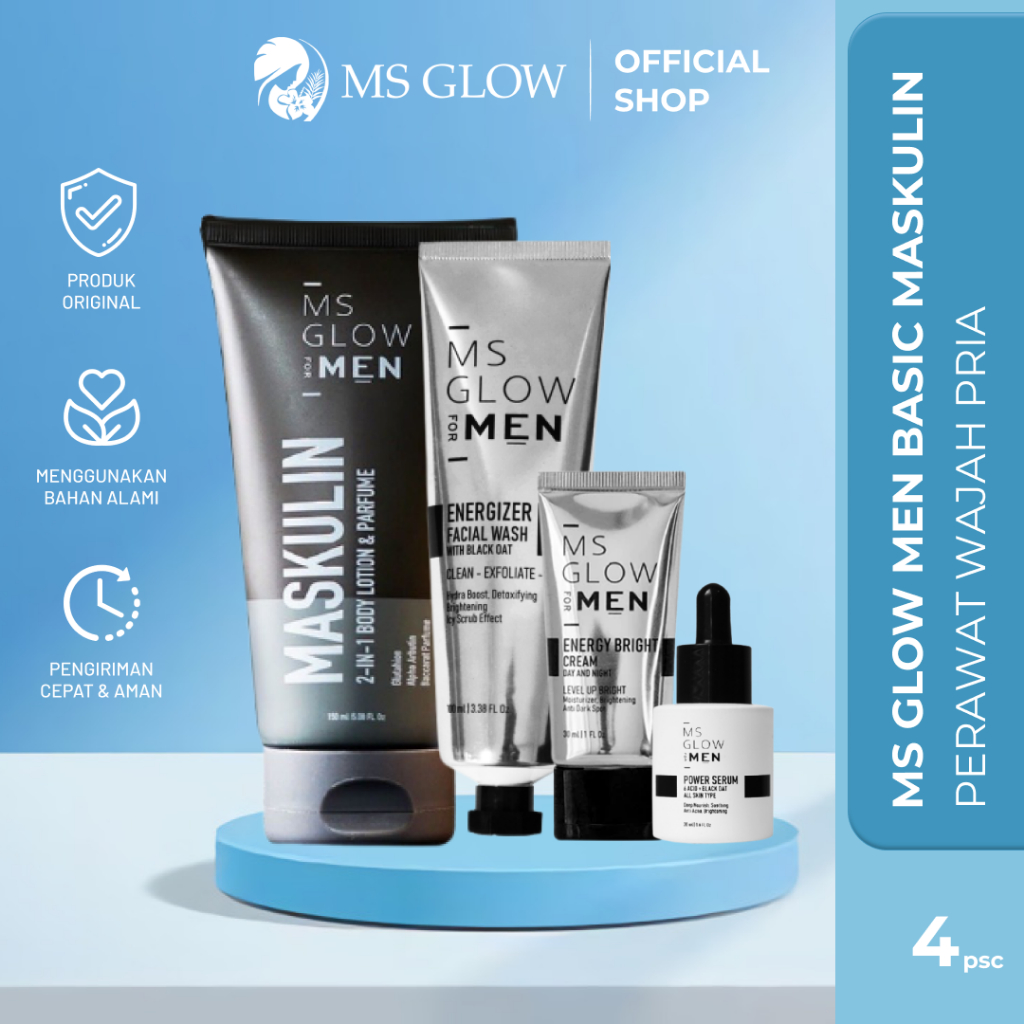 Jual Ms Glow Men Paket Dan Satuan Basic Maskulin Original Skincare Pria