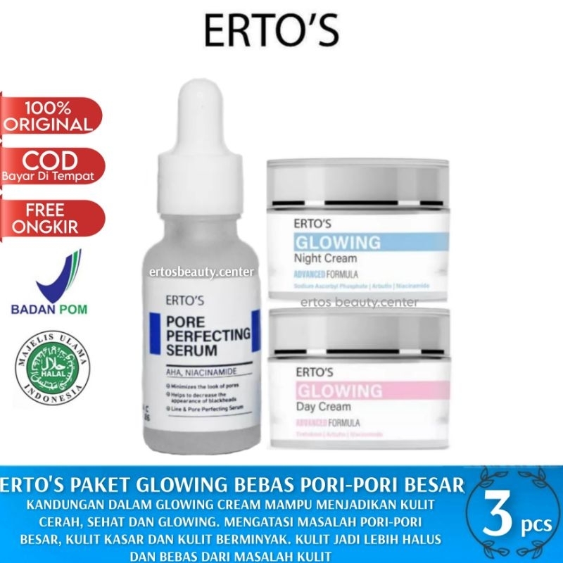 Jual Erto S Paket Glowing Bebas Pori Pori Besar Bpom Original Pore