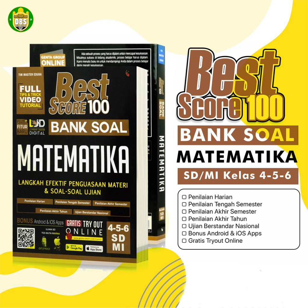 Jual Buku Pelajaran Sd Best Score Bank Soal Matematika Sd Mi Kelas