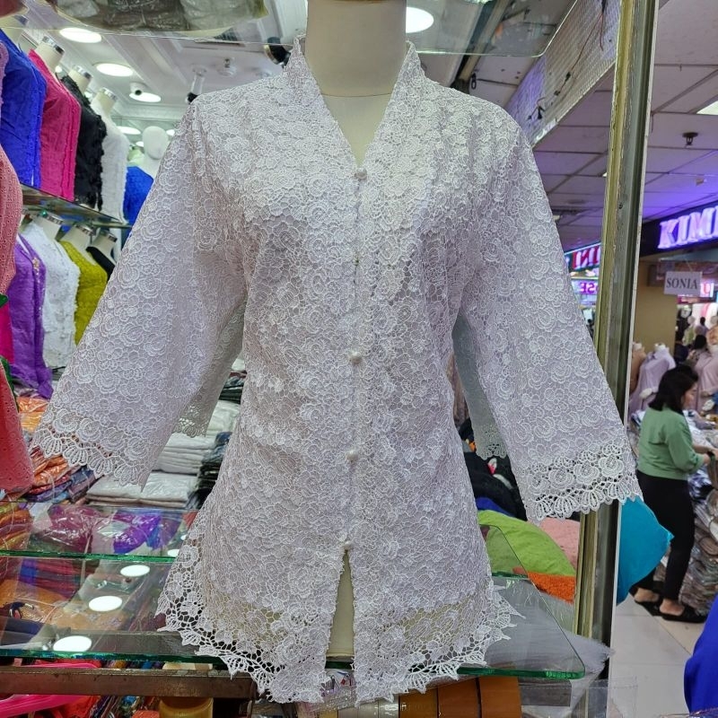 Jual Kebaya Elghana Bahan Brokat Okki Atasan Brokat Wanita Bahan