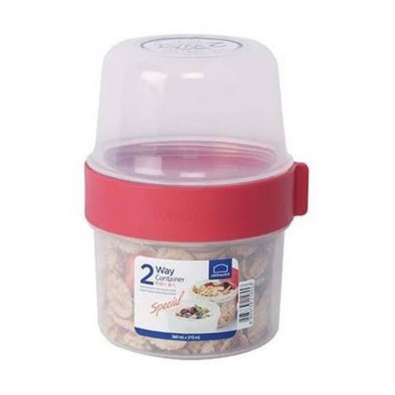 Jual Two Way Container Wadah Tempat Bekal Makan Dua Sisi Korean 310ml