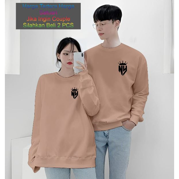 Jual Bisa Cod Baju Lengan Panjang Couple Logo Ny Mahkota Baju