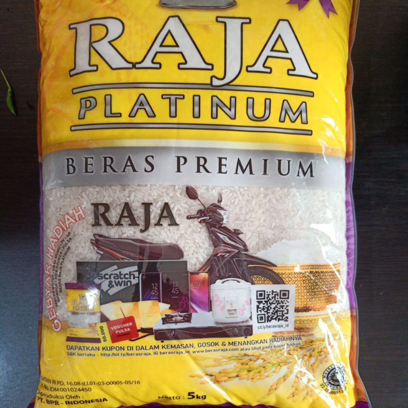 Jual Beras Raja Platinum 5kg Shopee Indonesia