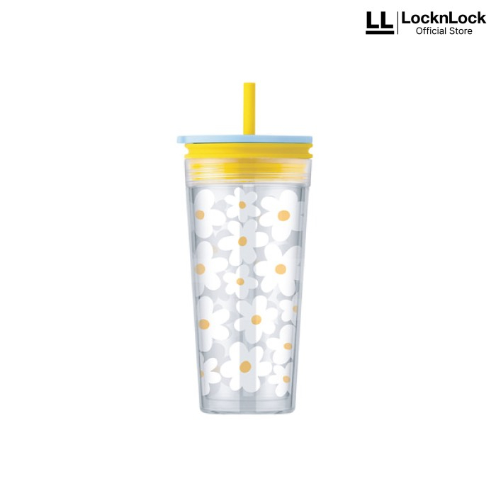 Jual Lock N Lock Double Wall Bucket Cold Cup With Straw Hap Ml