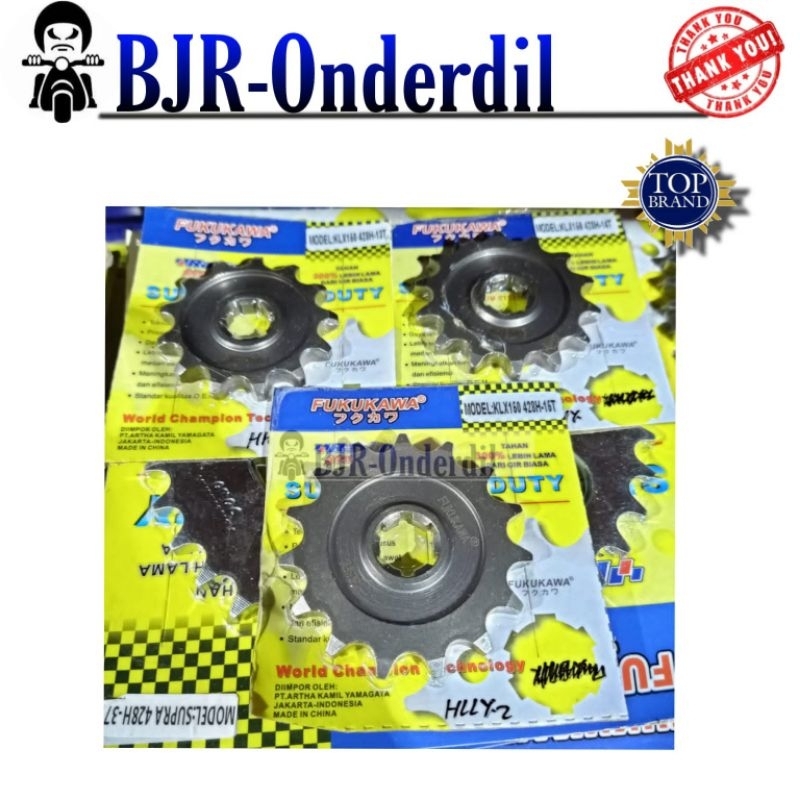 Jual GEAR GIR DEPAN KLX 150 428H 13T 14T 15T FUKUKAWA HIGH QUALITY