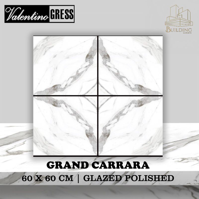 Jual Granite Lantai Grand Carrara Glossy Valentino Gress Shopee