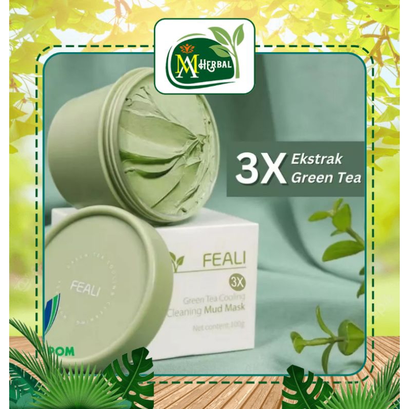 Jual FEALI Green Tea Clay Mask Maigoole Green Tea Cleansing Mud Mask