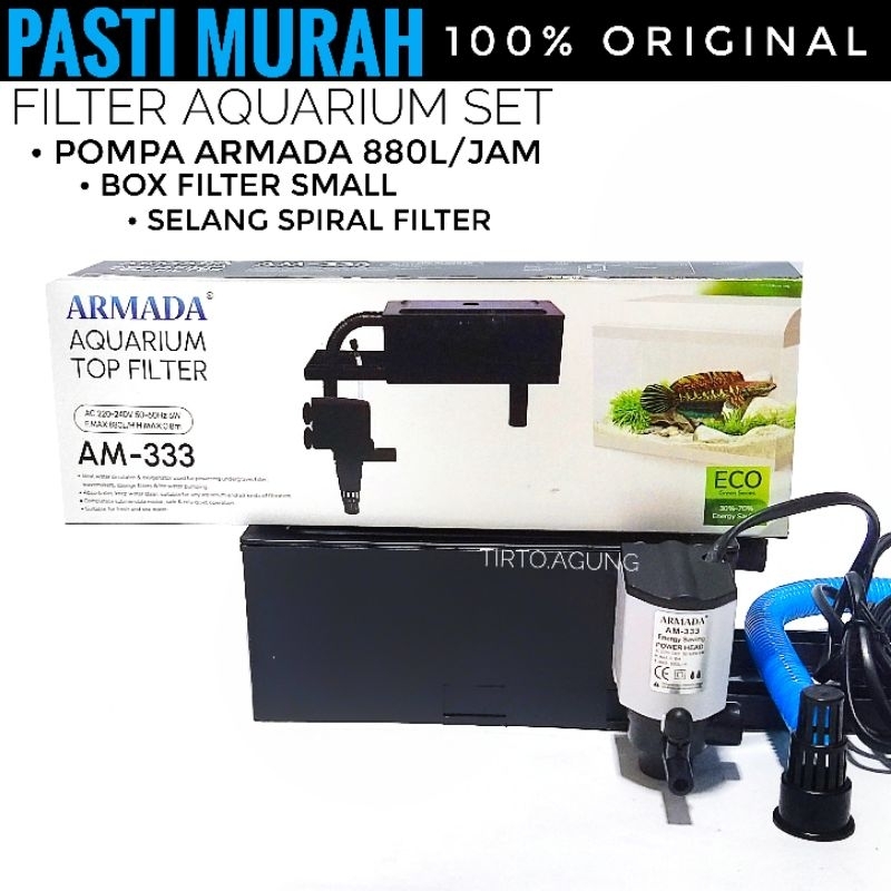 Jual Top Filter Box Set Aquarium Fullset Cm Cm Cm Recent Armada