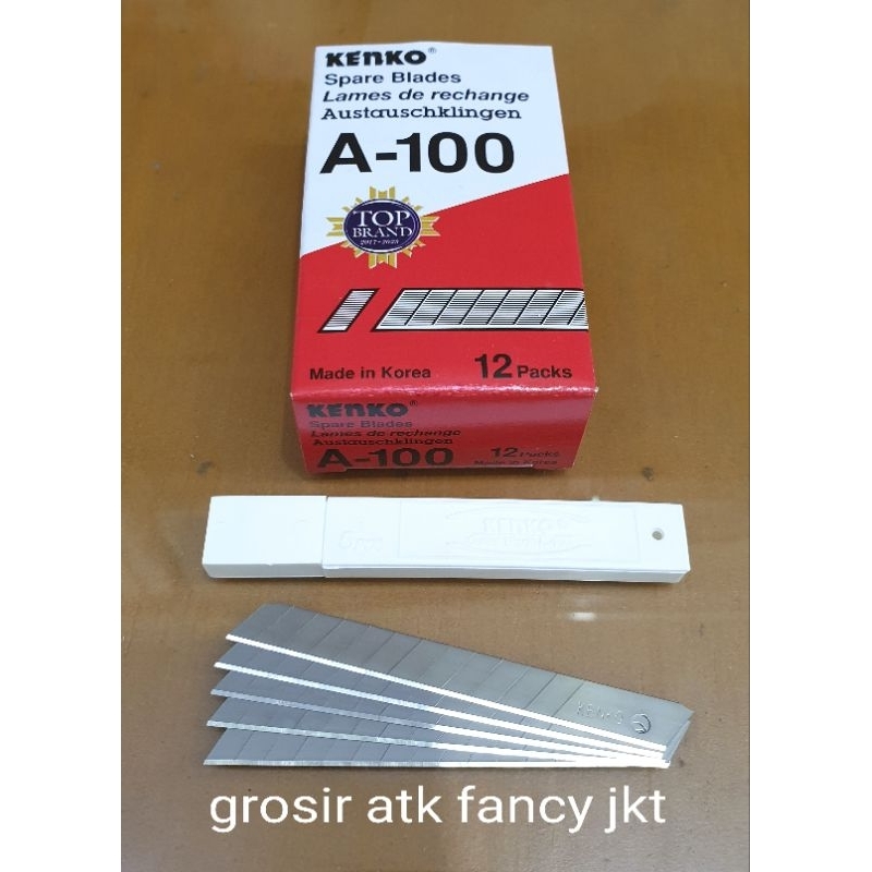 Jual A 100 Cutter Blade Refill Isi Pisau Pemotong Kenko A 100 1 Tube