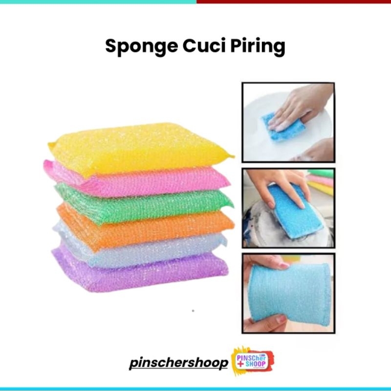 Jual Spons Cuci Piring Warna Warni Spon Sponge Sabut Jaring Alat