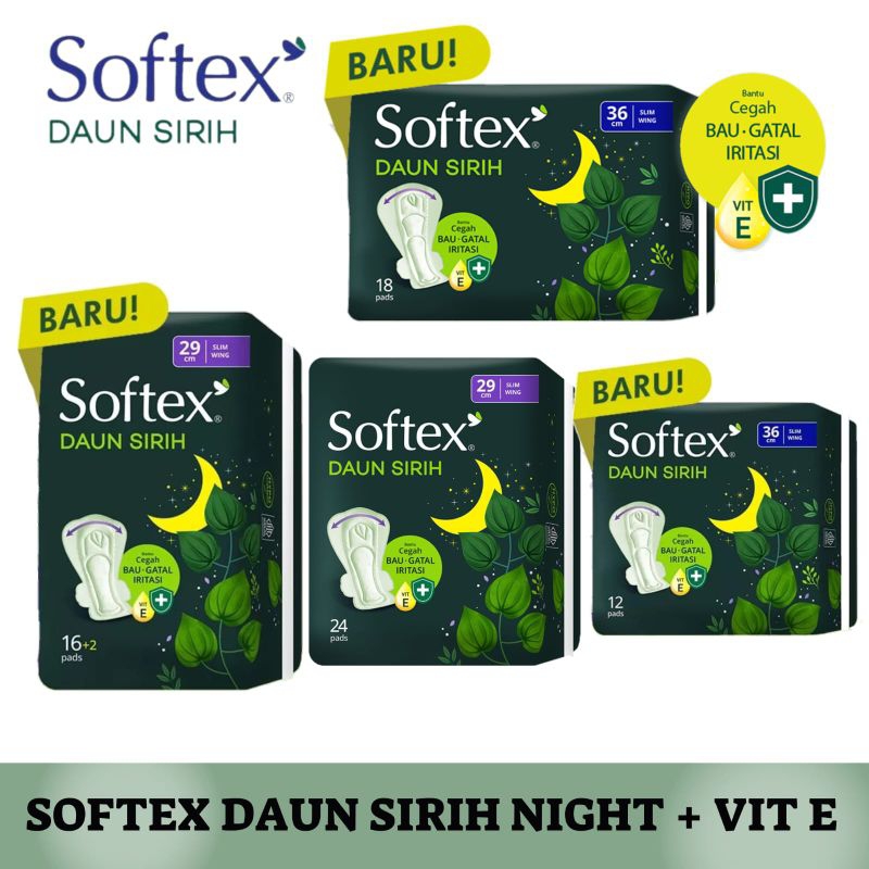 Jual PEMBALUT SOFTEX DAUN SIRIH NIGHT WING 29 Cm NIGHT WING 36 Cm