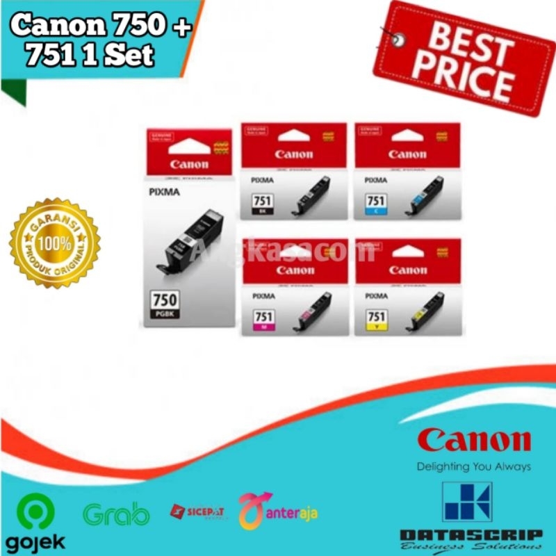 Jual Paket Tinta Canon Pgbk Bk C M Y Set Original Ink