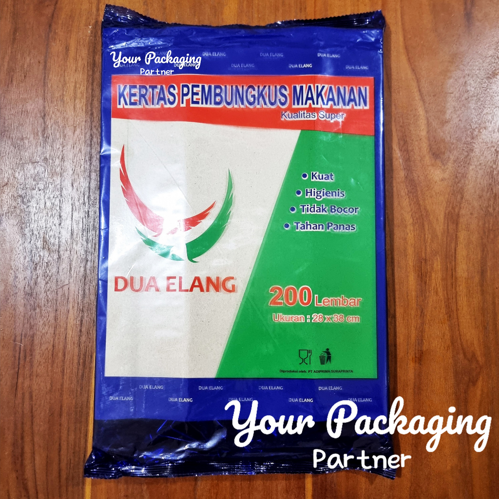 Jual Kertas Pembungkus Nasi Kertas Minyak Coklat Dua Elang Lembar