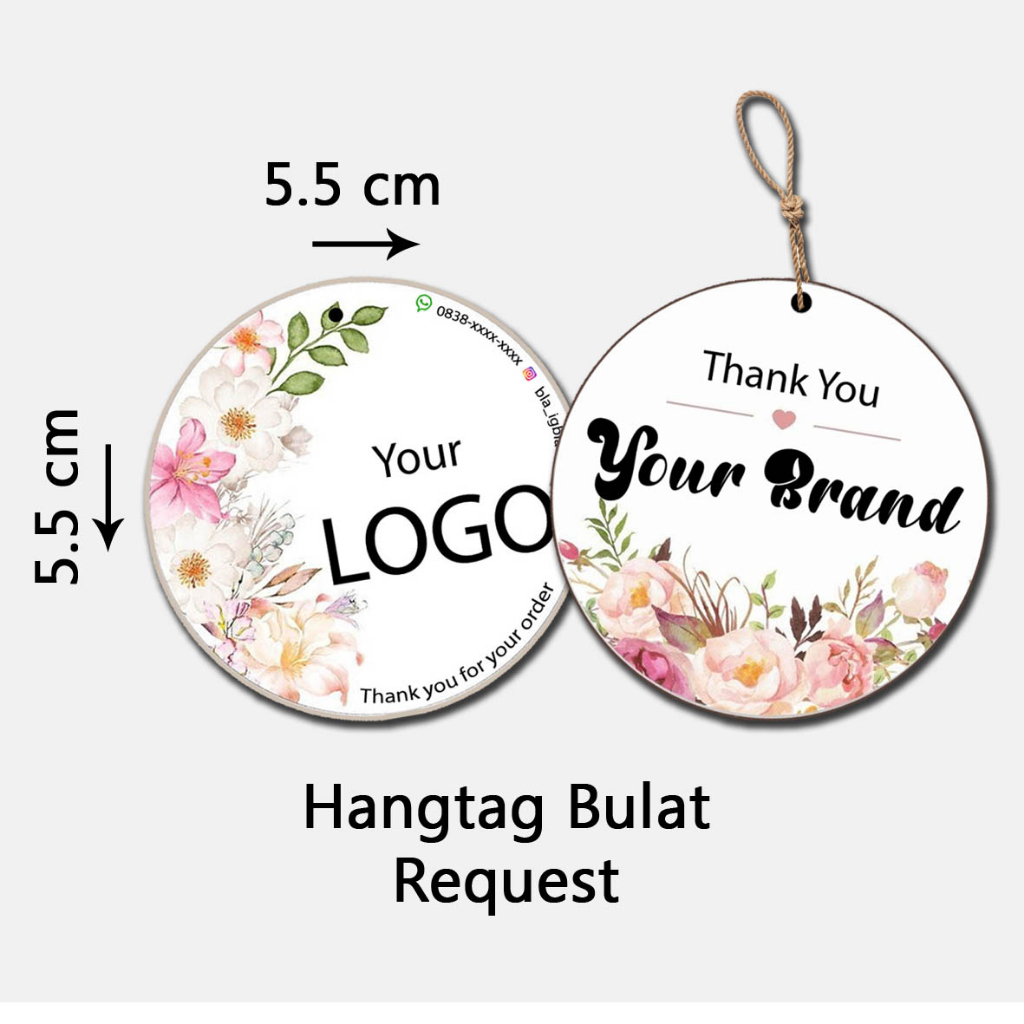 Jual HANG TAG SATU SISI HANGTAG HENGTEG KARTU UCAPAN MERK BAJU Bahan