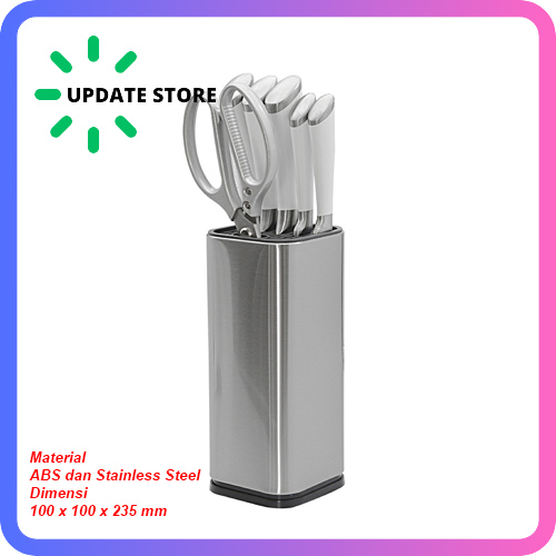 Jual Tempat Pisau Dapur Stand Tool Knife Holder Stainless Steel