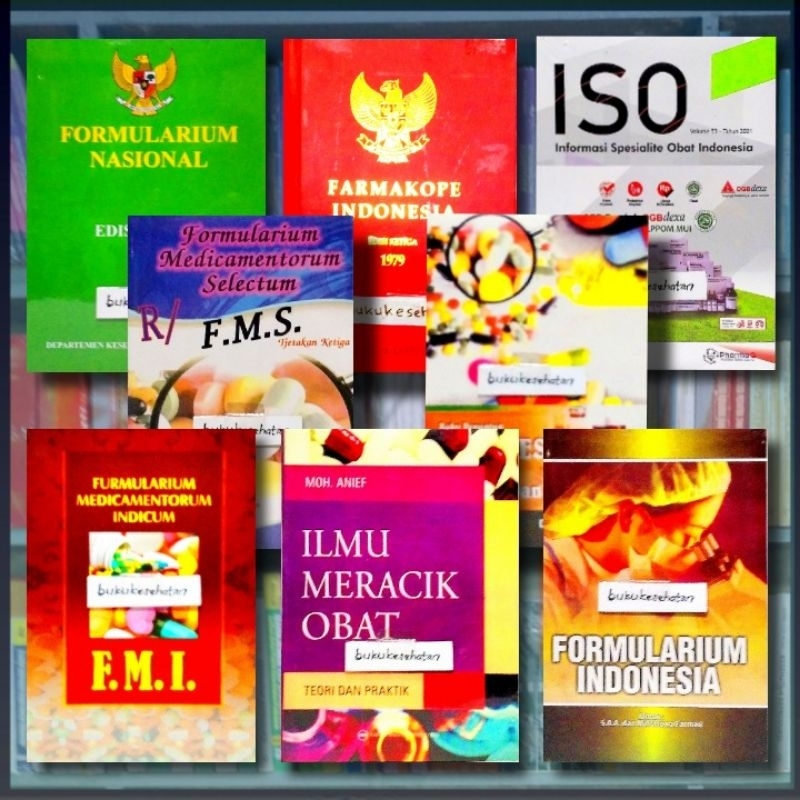 Jual PAKET 8 BUKU FARMASI FARMAKOPE EDISI 3 FI 3 ISO Volume 53