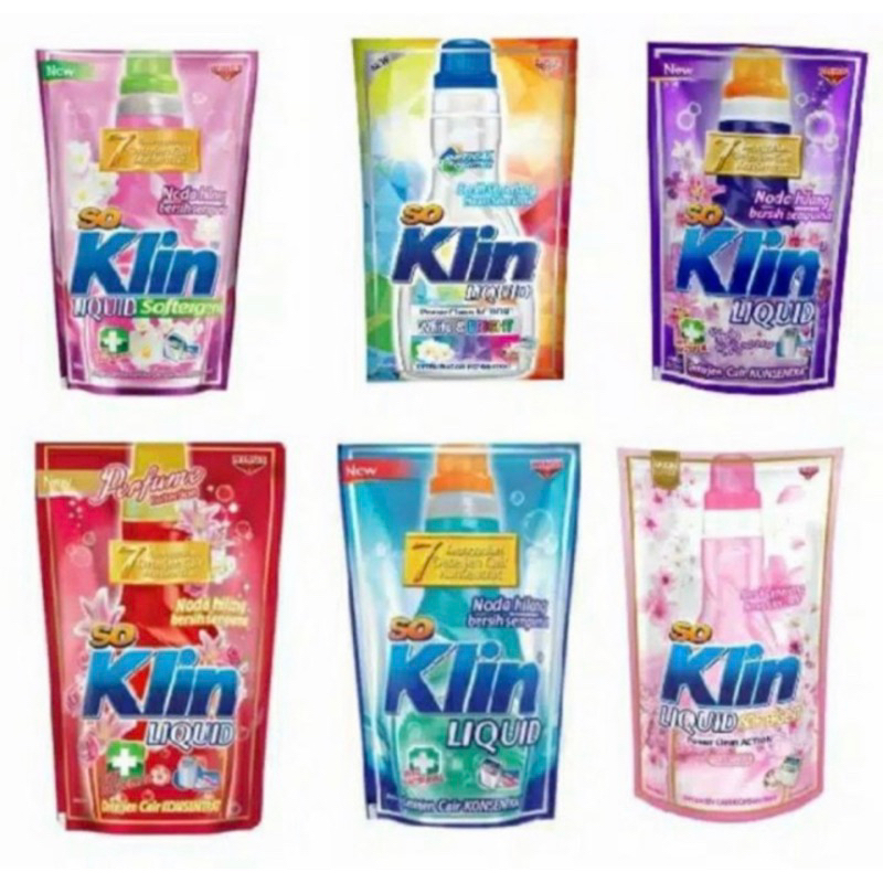 Jual So Klin Liquid Deterjen Cair Refill Ml Shopee Indonesia