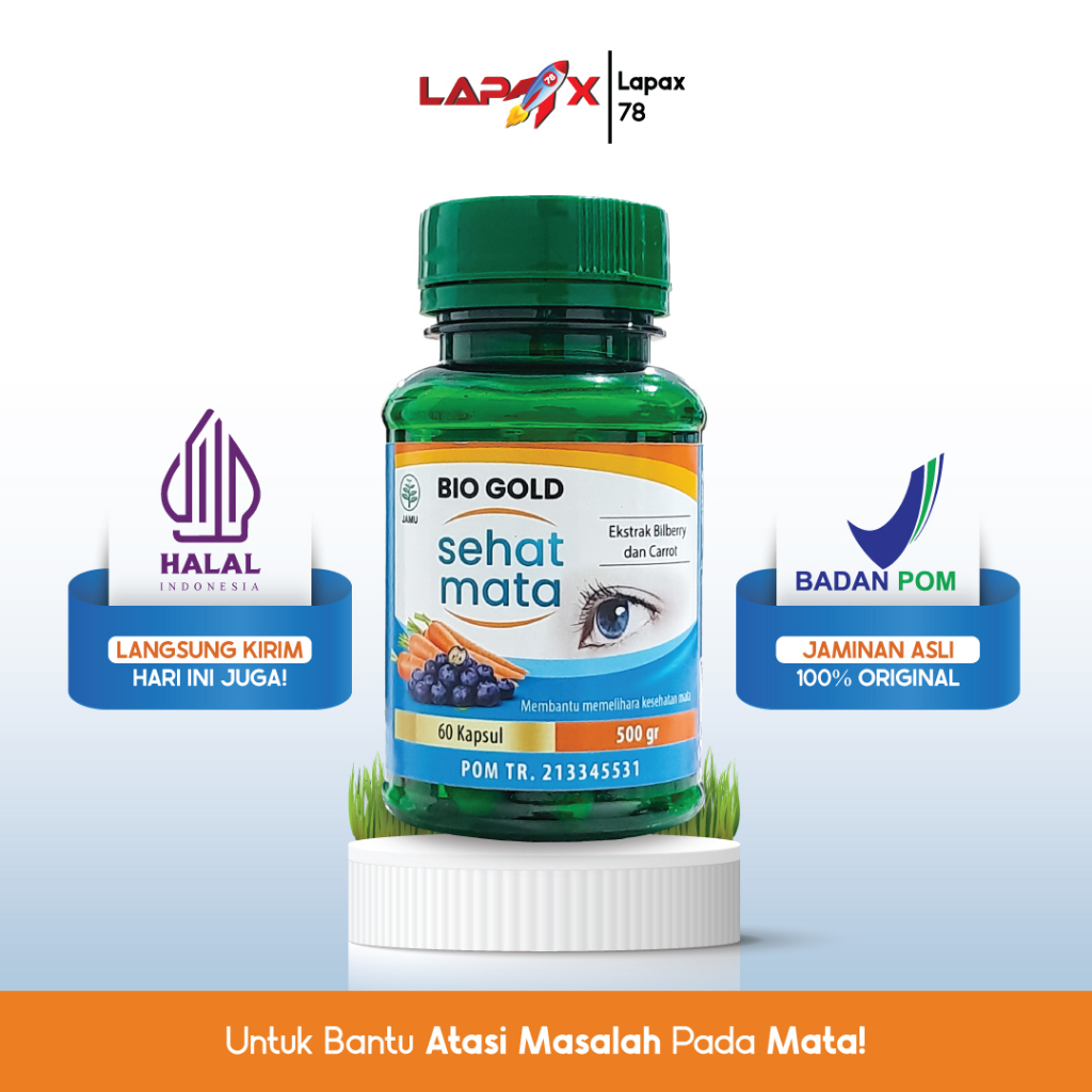 Jual Kapsul Sehat Obat Mata Minus Bio Gold Ekstrak Blueberry Dan Carrot