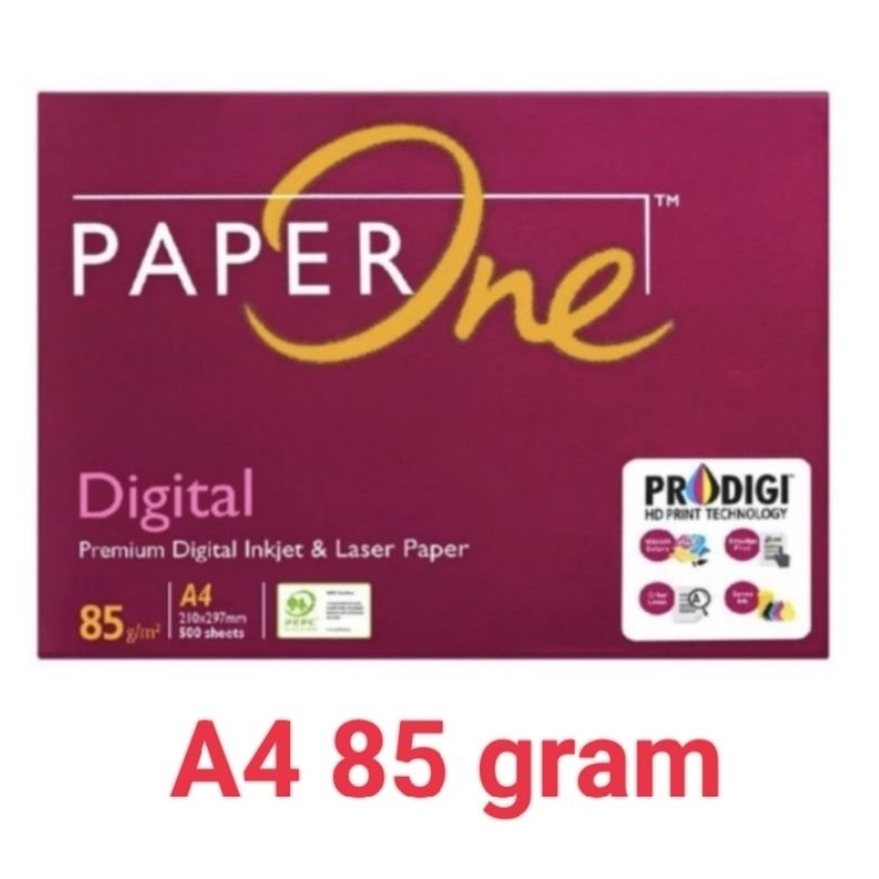 Jual Kertas Fotocopy Hvs Paper One A Gsm Rim Lembar Shopee