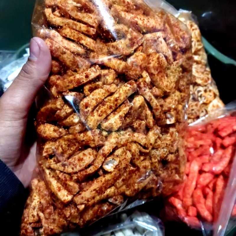 Jual Basreng Viral Pedas Bumbu Rempah Melimpah 1kg Shopee Indonesia