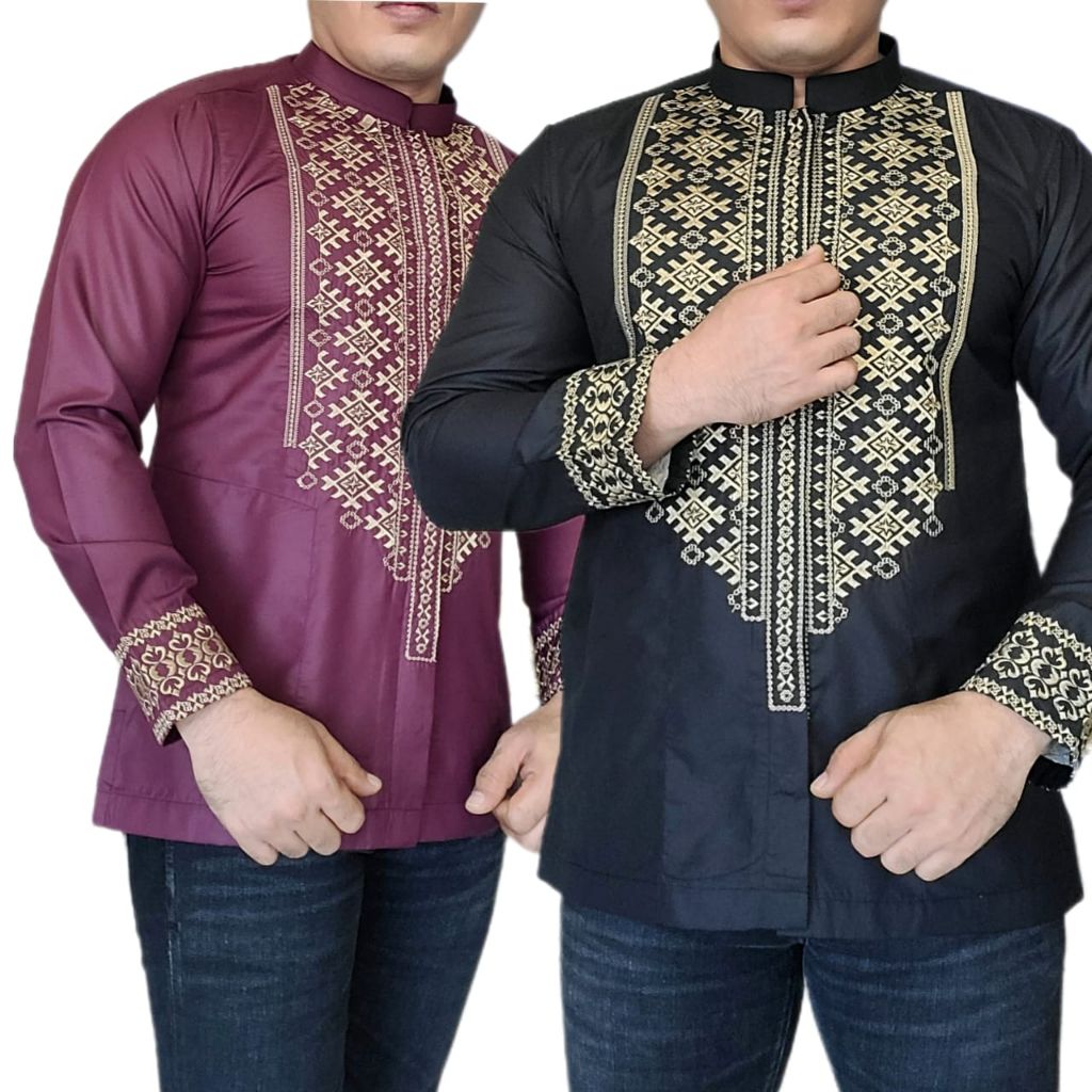 Jual Baju Koko Bordir Lengan Panjang Dewasa Alfaan Model Terbaru Jubah