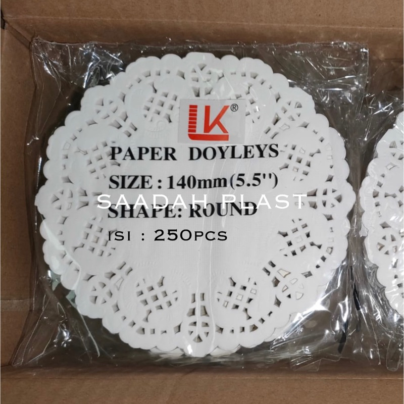 Jual ISI 250 Paper Doyleys 5 5 Inch Alas Toples 140mm Renda Dolly