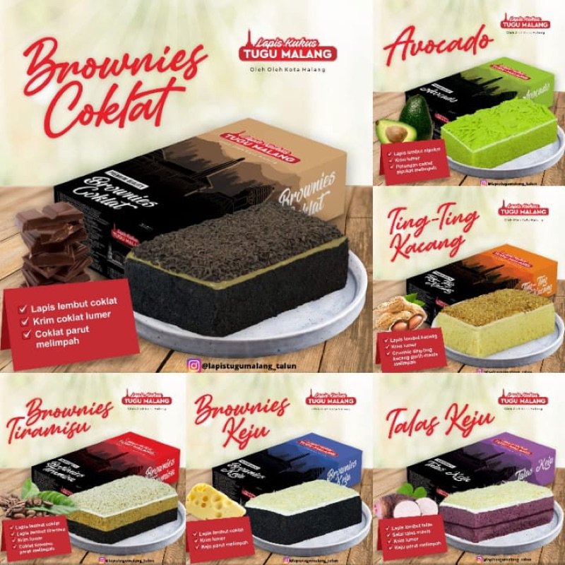 Jual LAPIS TUGU MALANG BROWNIES MALANG OLEH OLEH KHAS MALANG Shopee