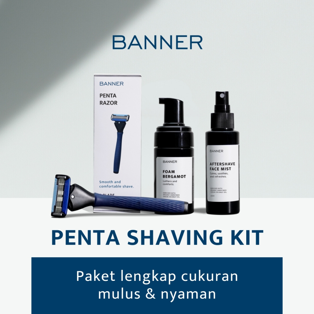 Jual Banner Penta Shave Kit Alat Cukur Kumis Jenggot Mata Silet