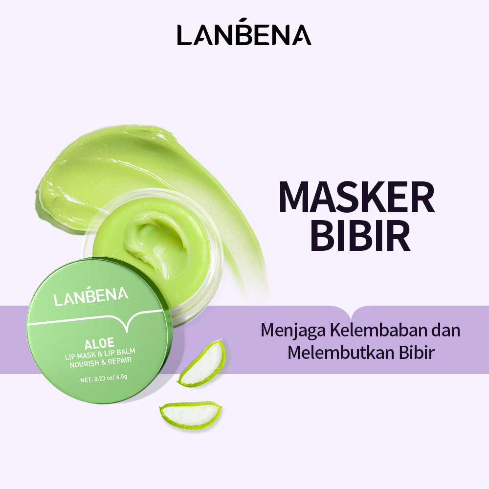 Jual Bpom Lanbena Aloe Lip Mask Balm Masker Bibir Melembabkan