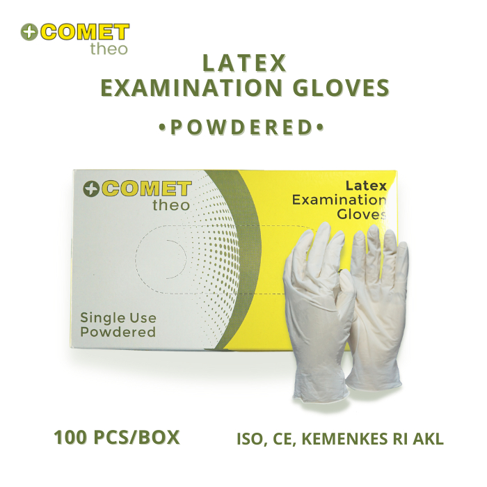 Jual Comet Theo Latex Examination Glove Powdered Sarung Tangan Latex