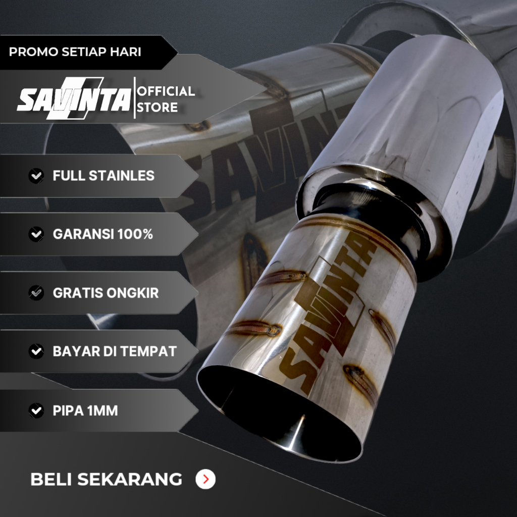 Jual Savinta Knalpot Racing Mobil Bnlv Full Stainles Bass Cm Polos