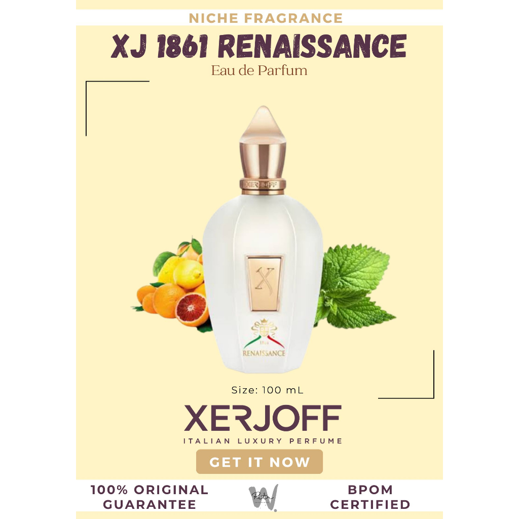 Jual Xerjoff XJ 1861 Renaissance Eau De Parfum EDP 100 Ml Shopee