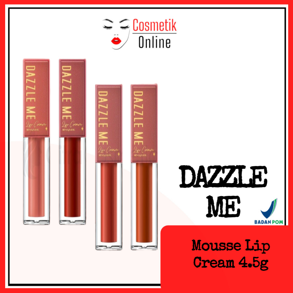 Jual Dazzle Me Mousse Lip Cream Silky Lipstik Moisturizing Lip Care