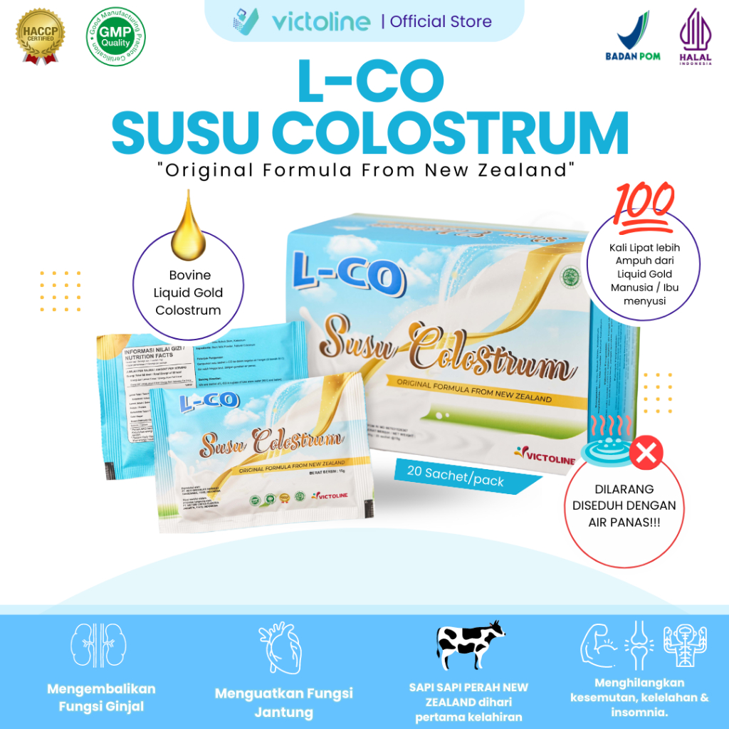 Jual Lco Susu Kolostrum Colostrum New Zealand Bovine Liquid Gold L Co