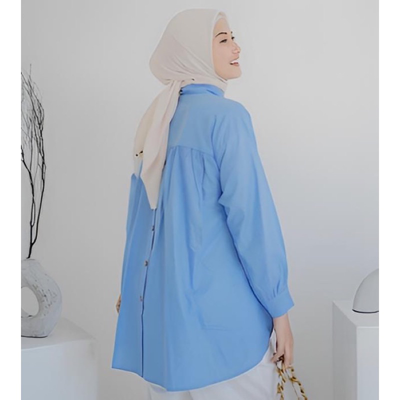 Jual Kemeja Linen Rika Top Oversize Wanita Terkini Kemeja Rika Top