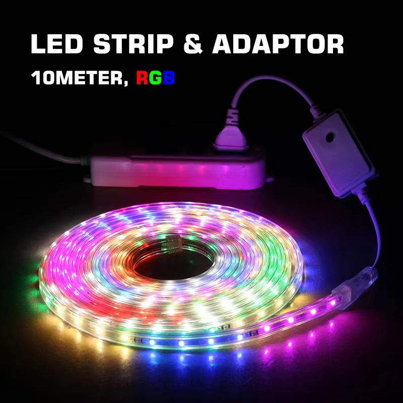 Jual Lampu LED STRIP SELANG 2835 10Meter 220V OUTDOOR RGB LED Strip