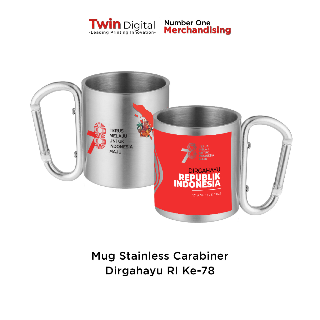 Jual Twindigital Custom Mug Stainless Hadiah Juara Lomba 17 Agustus