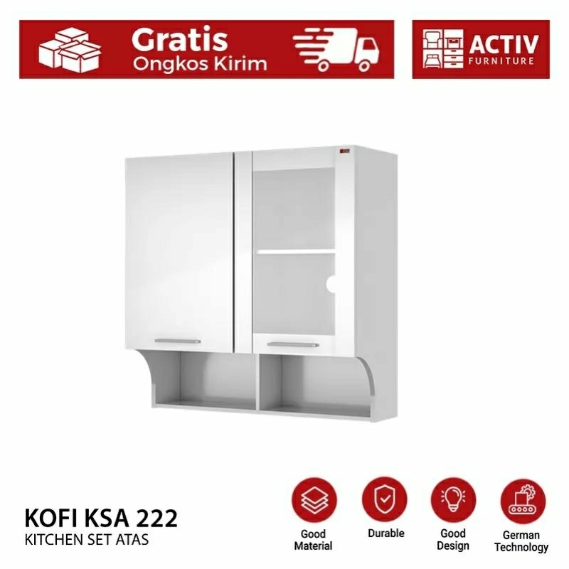 Jual Activ Kitchen Set Pintu Minimalis Rak Gantung Atas Kofi Ksa