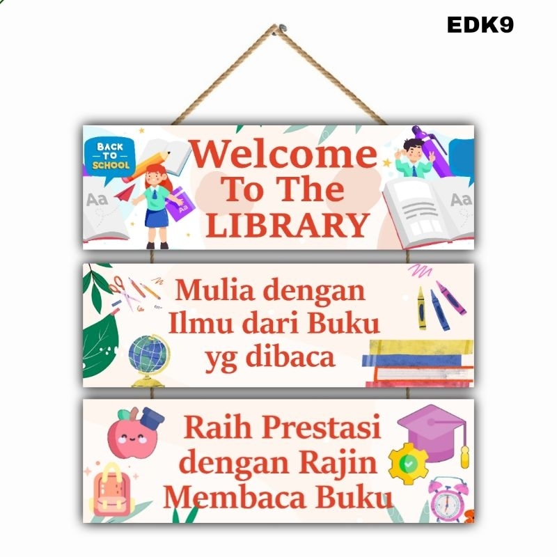 Jual COD Hiasan Dinding Sekolah BIG SIZE 30x30 Cm Welcome To The