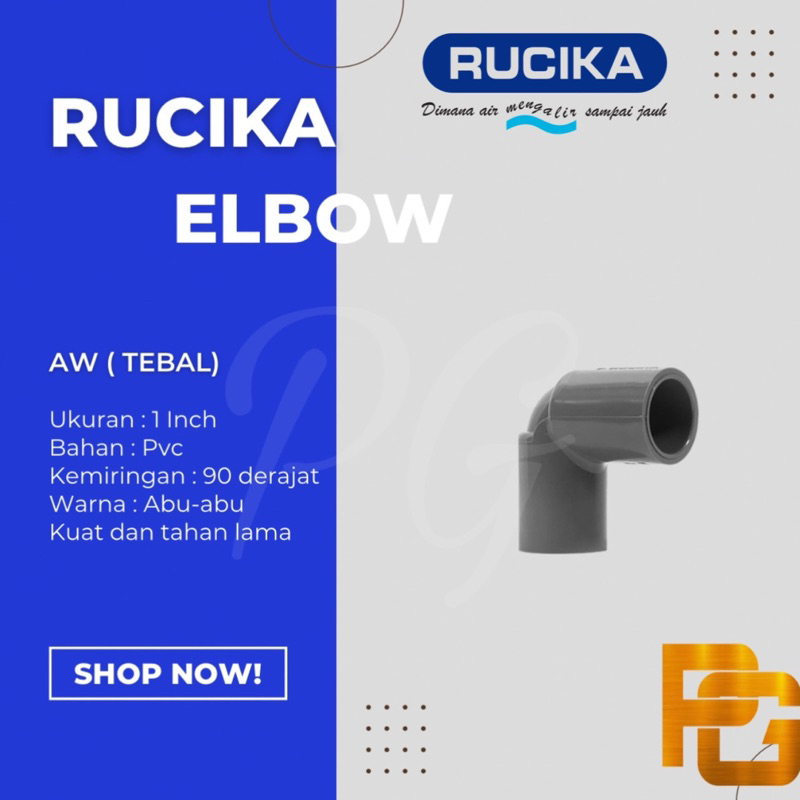 Jual Elbow Knee Inch Rucika Aw Pvc Derajat L Shopee Indonesia