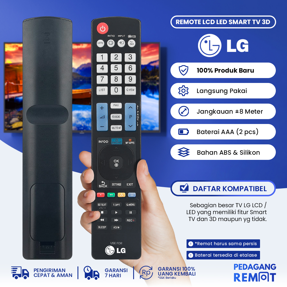 Jual Remot Remote Tv Lg Lcd Led Smart Tv Akb Shopee Indonesia