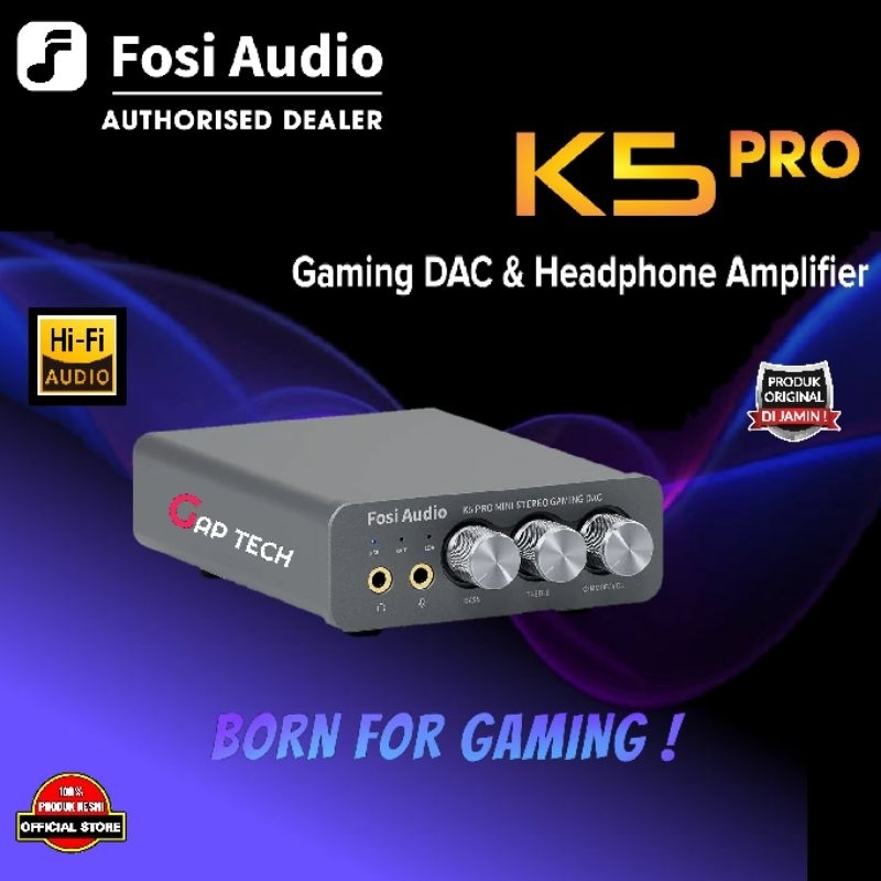 Jual Fosi Audio K5 Pro K5ProHi Fi Gaming DAC And Headphone Amplifier