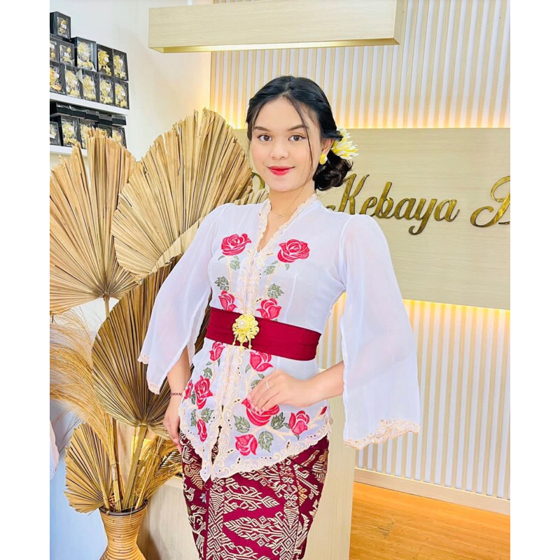 Jual WKB Kebaya Jadi Bordir Tangan Pecah Kebaya Bali Lengan Pecah