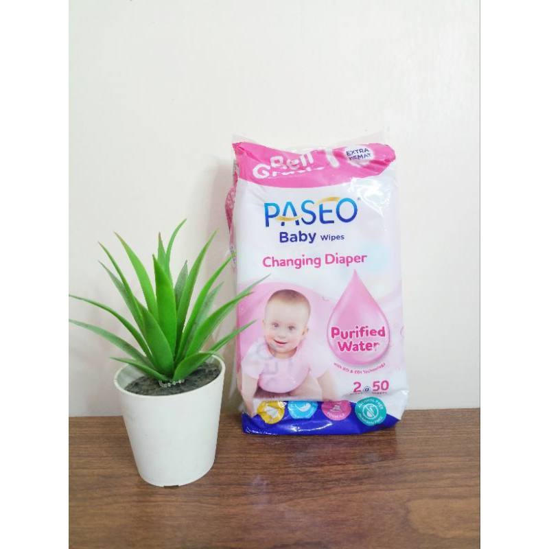 Jual Tissue Basah Paseo Baby Wipes Isi 50 Sheets Buy 1 Get 1 Free