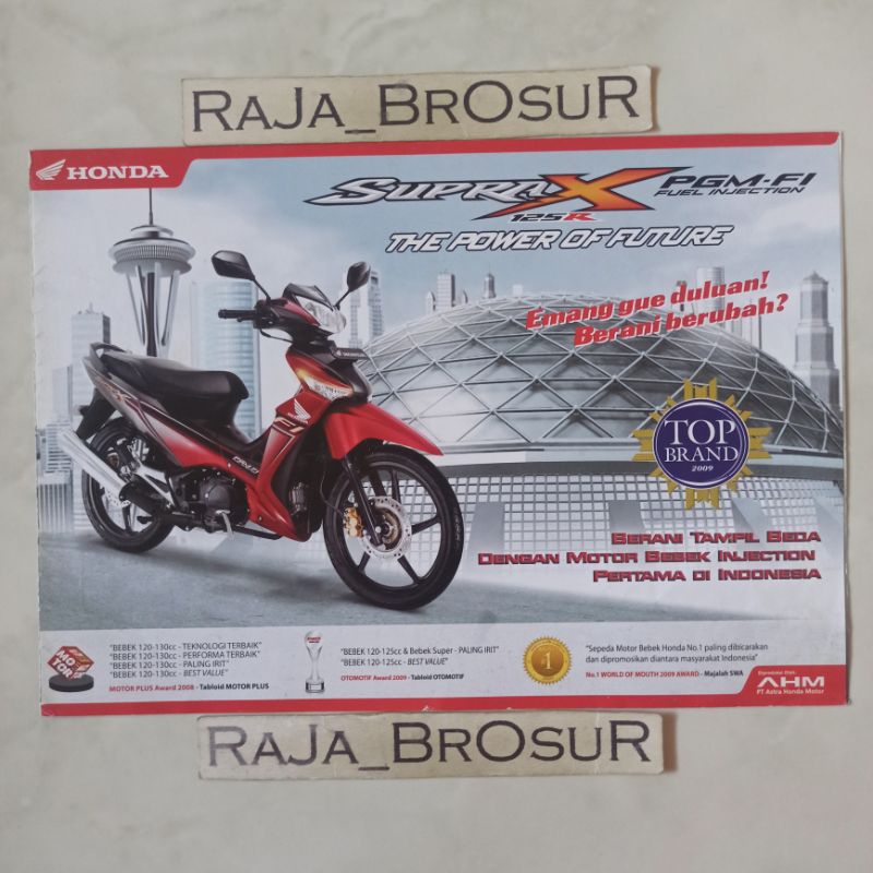 Jual Poster Brosur Katalog Leaflet Honda Supra X 125R PGM FI Injeksi