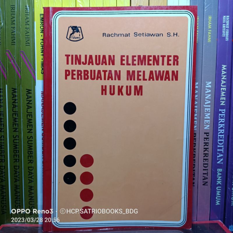 Jual Buku Tinjauan Elementer Perbuatan Melawan Hukum Rachmat Setiawan