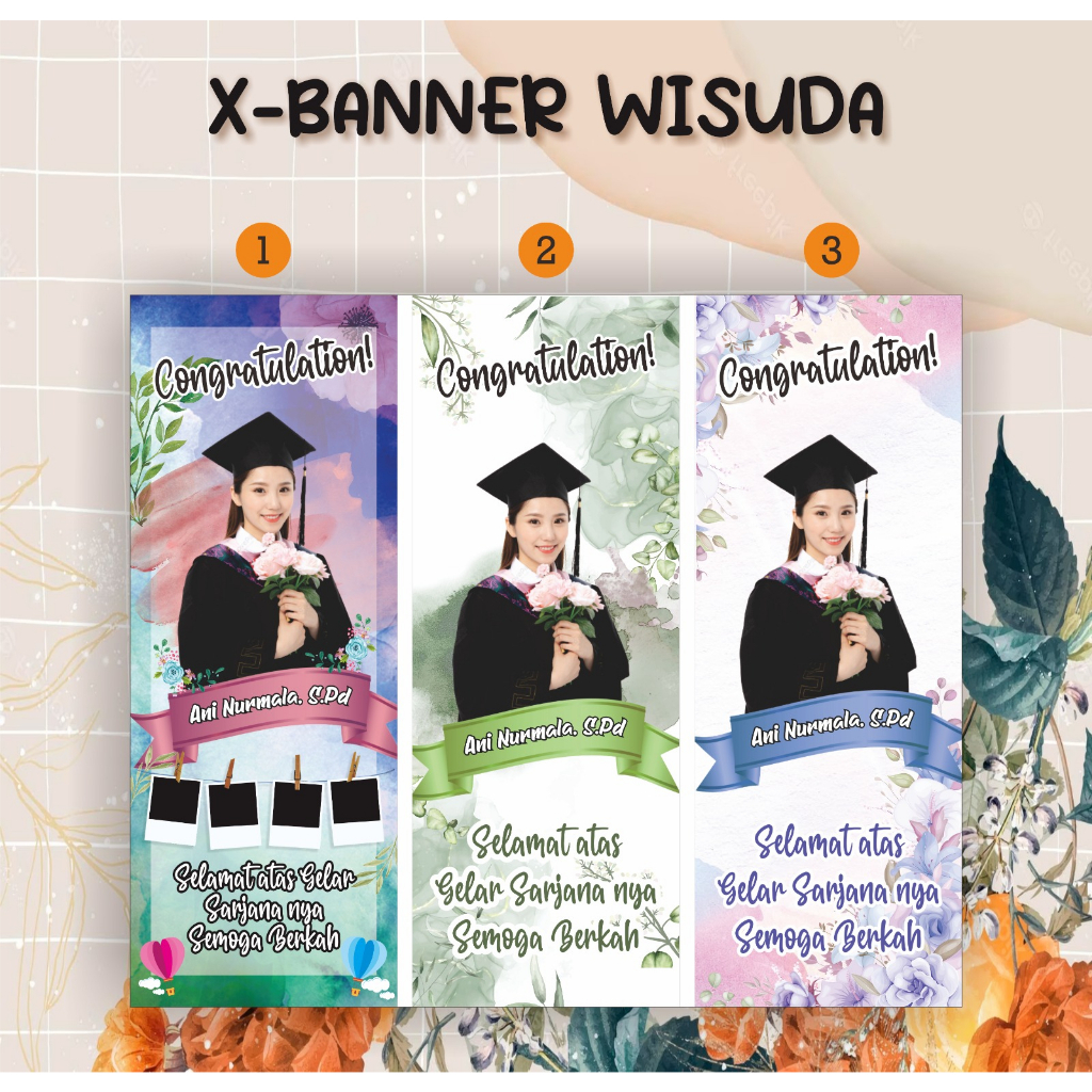 Jual PAKET X BANNER WISUDA TIANG SPANDUK BANNER WISUDA GRADUATION