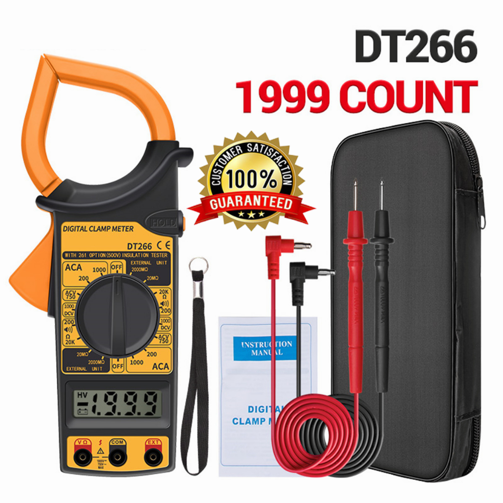 Jual Original 100 Digital DT266 Digital Clamp Multimeter Tang