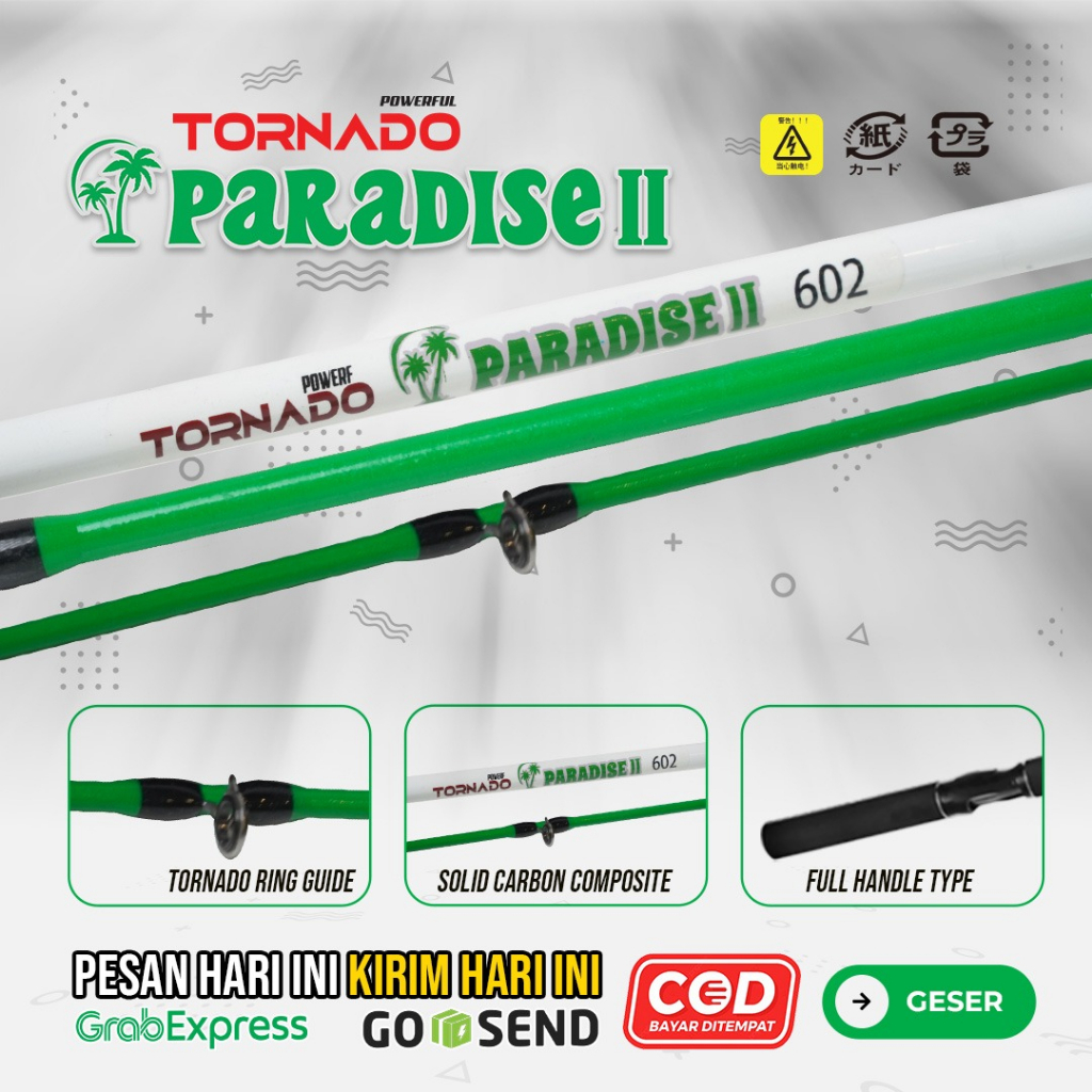 Jual BUNDLING JORAN TORNADO PARADISE 2 FIBER SOLID DAN REEL NATUNA 3000